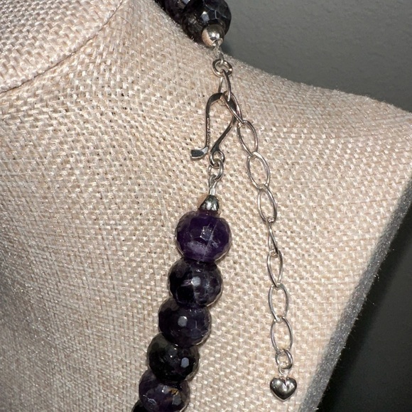Amethyst necklace & earrings set by Jay King - Picture 6 of 10
